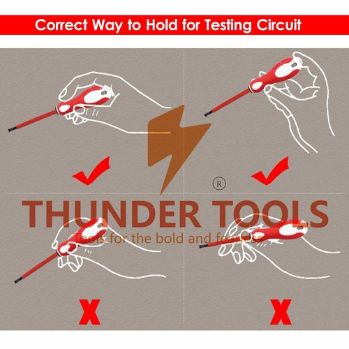 Thunder Tools 500V Insulated Screwdriver Voltage Tester 2-in-1 Reversible - Picture 8 of 46