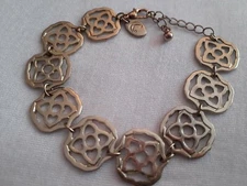 Charming Charlie Silvertone Open work Bracelet