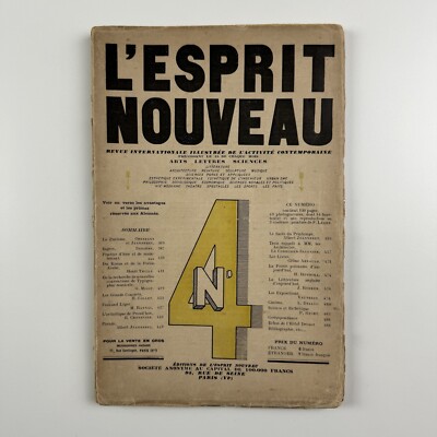 L'Esprit Nouveau journal | Issue No. 4 1924 | Amédée