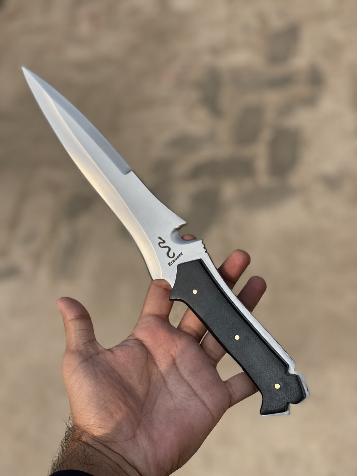 Handmade Leaf Spring Steel RE4 Krauser's Knife,Bowie knife,Tactical Knife 2