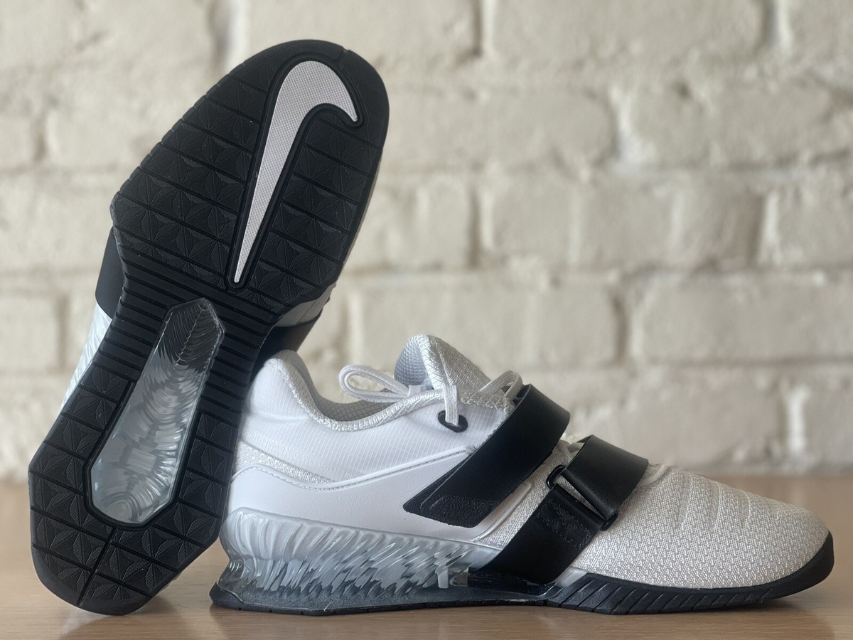 Nike Romaleos 4 White Black Men Size 14 Weightlifting Training
