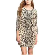 J. Crew Womens Jules Shift Dress in Wildcat Leopard Print Size 2