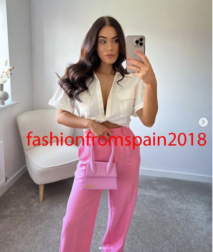 ZARA NEW WOMAN CROPPED SHIRT WITH KNOT ECRU XS-XXL 4688/005 | eBay