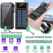 Solar Charger Power Bank -4000000mAh Portable Solar Phone Battery Panel Charger