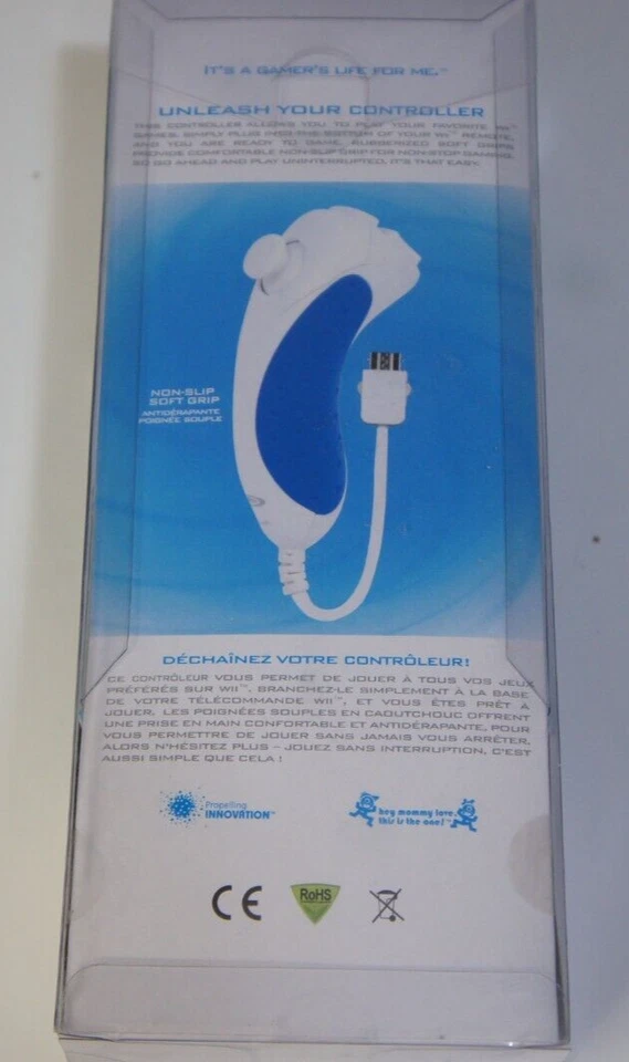 Nintendo Wii Nunchuk Controller Blue Non Slip Grip intec SEALED 2008 G5600 - Image 2 of 4