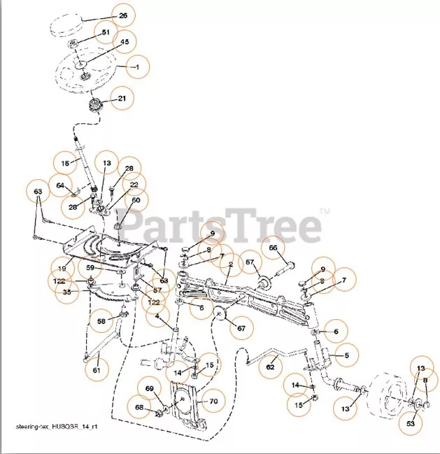 Steering Parts From Husqvarna Lgt 2654