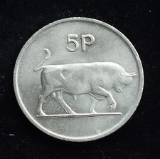 Ireland - 1986 - ERROR - 5 Pence  - Bull - High Grade - KM.22 - [2015]