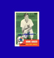 Hank Bauer 1991 Topps Archives 1953 Topps #290 - Yankees - Signed AUTO