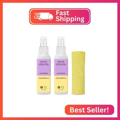 MOXE Yoga Mat Cleaner Spray, Lavender & Chamomile Essential Oil, Safe for All Ma