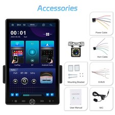 10.4" Single Din Touch Screen Stereo Bluetooth Radio Apple/Android Carplay CAM