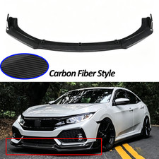 For Honda Civic Sedan 2016-2021 Carbon Fiber Style Front Bumper Lip Body Kit For Honda Civic Sedan 2016-2021 Carbon Fiber Style Front Bumper Lip Body Kit