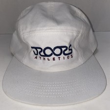Droors Athletics 5 Panel Hat White Skateboarding SK8 Made In USA DC VINTAGE 90s