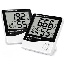 2-Pack Medidor Digital De Humedad y Temperatura Termometro Ambiental Higrometro