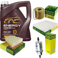 Mann Inspektionspaket 5L Mannol Energy 5W-30 FüR Skoda Fabia II 1.2 VW Polo Seat