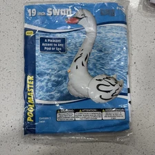 2009 Poolmaster Floating SWAN Inflatable Pool Float Toy 19" NOS Free Shipping