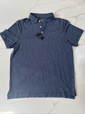 J Crew Performance Polo Shirt Short Sleeve, Black/Blue, Men s Size Large