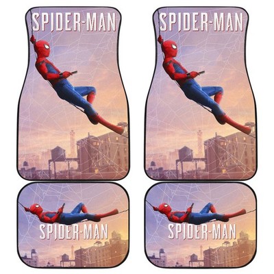 Spider Man Car Floor Mats Marvel Movie Gift For Fans SUV Sedan Truck Interior