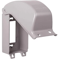 Taymac Gray Weatherproof Electrical Outlet Cover Extra Duty 8 In 1 Mounting