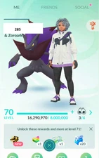Pokémon Acc Go Lv70 ⭐️No Team ⭐️10.1M Stardust ⭐️3 Legendary ⭐️157 Shiny
