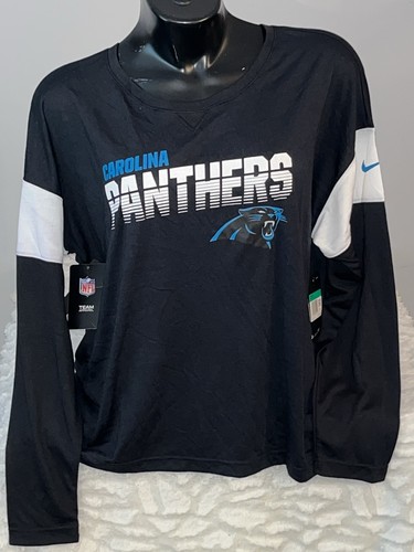 CAROLINA PANTHERS NFL NIKE MAGLIA MANICA LUNGA DRI FIT LOOSE FIT DONNA XL NUOVA CON ETICHETTE
