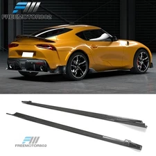 Fits 20-25 Toyota GR Supra A90 A91 MZ Speed Side Skirts Gloss Carbon Fiber CF