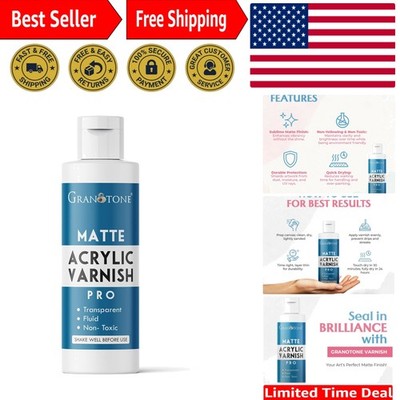 Matte Finish Non-Toxic Acrylic Varnish - 200 ML for Enhanced Artwork Protection