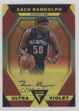 2022 Panini Flux Ultraviolet Signatures Red Prizm 2/49 Zach Randolph Auto 14t3