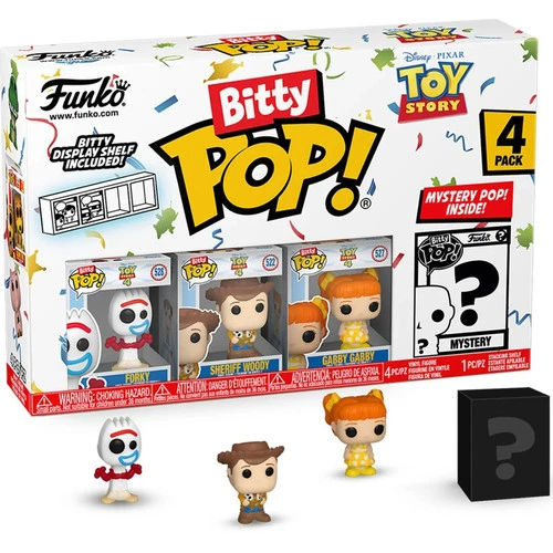 Toy Story Disney Funko Bitty Pop 4 Pack Mystery Pixar Forky Woody Gabby