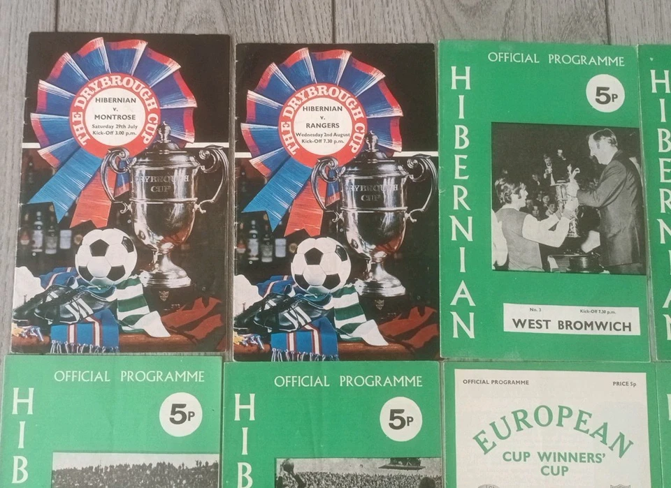 Full Season 1972 1973 Hibernian Programme's Including European & Cup Games. - Image 2 of 4