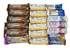 Fit Crunch, One, Think & Power Crunch Protein Bars, Mixed Lot of 36- BB: 01/26+