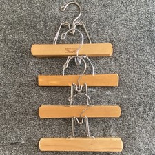 Montrose Vintage Wood Metal Clothes Hangers Set Standard Size