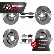 Front Rear Disc Brake Rotor & Ceramic Pad Kit For 2006-2006 Audi TT Quattro 3.2L