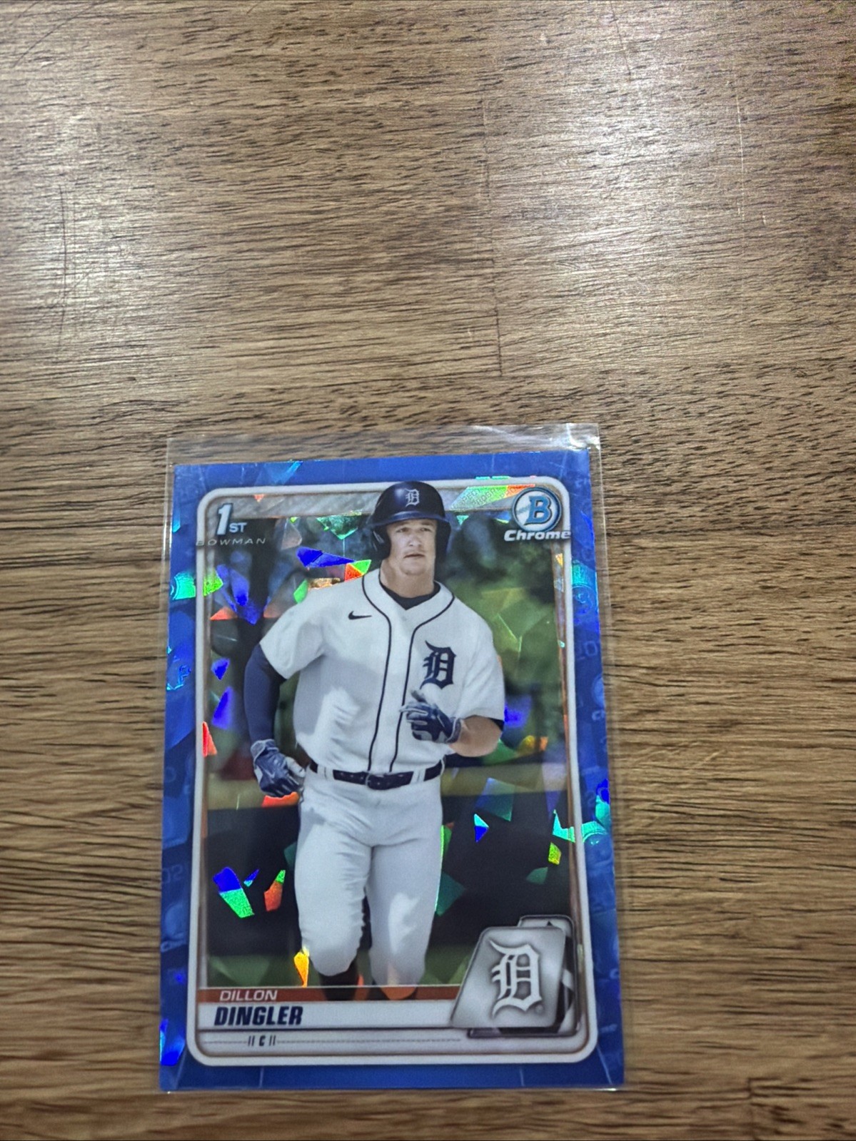 2020 Bowman Chrome Draft Sapphire Dillon Dingler Prospect Card