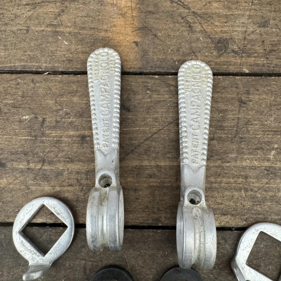 Palancas de cambio de fricción tubo descendente patente Campagnolo Record de colección soldadura fuerte en Italia Foto 2 de 4
