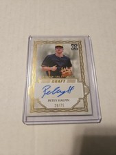 2020 Leaf Ultimate Draft - Petey Halpin #BA-PH1 Gold /75 (AU, RC)