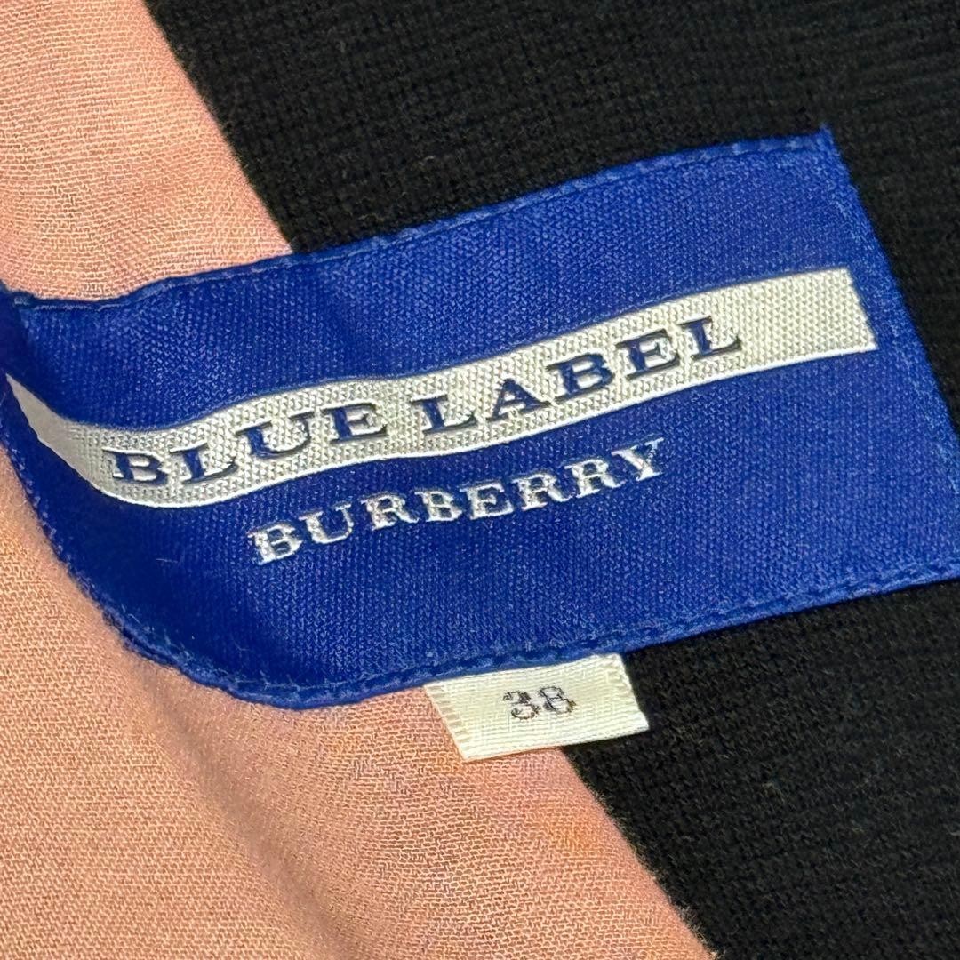 Burberry Blue Label Gold Button Tailored Jacket Blouson Women Pink Plaid Navy 38 thumbnail 2