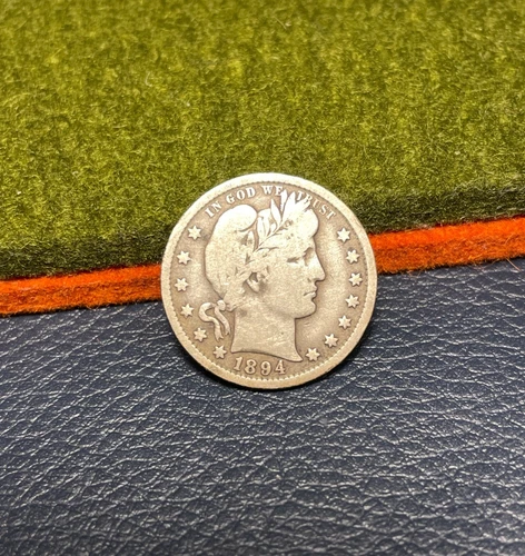 (#102352) Barber Quarter:  1894 O   VG+   Better date!