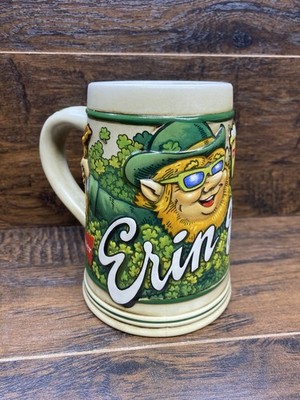 1992 Budweiser Erin Go Bud Stein St. Patrick s Day Ceramarte Brazil NEW Jumbo