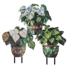  Lot de 3 marqueurs pour plantes : piquets de jardin en PVC pour plantes en pot,