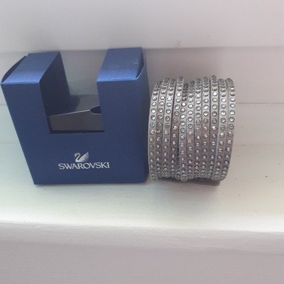 TOLLES ARMBAND ''SWAROVSKI PARIS'' GRAU/PERLE NEU/ETUI Neu SLAKE DELUXE
