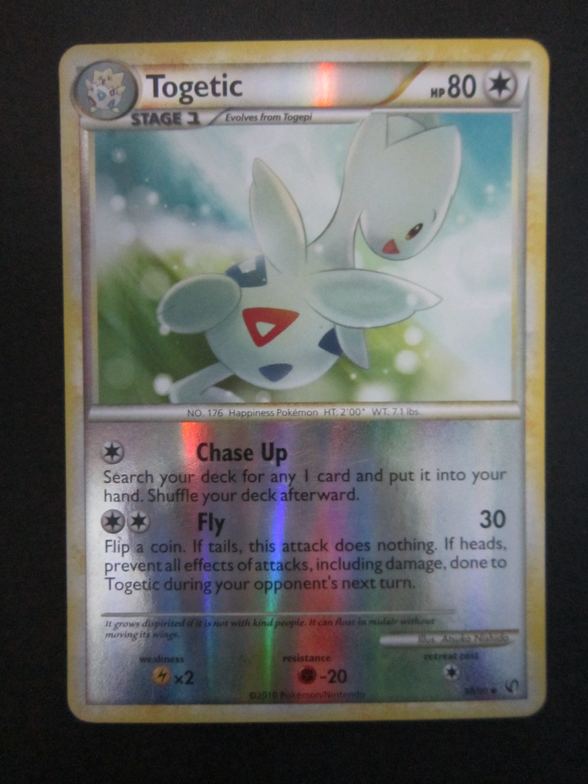 TOGETIC REVERSE HOLO POKEMON CARD 39/90 UNDAUNTED LIGHTLY PLAYED EX EX+