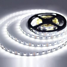 16FT 5050 SMD LED Strip Lights 300 LEDs DC 12V Super Bright Cool White 6000K