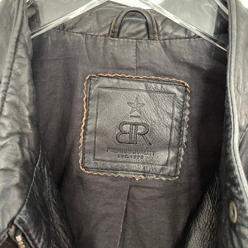 Banana Republic Black Leather Moto Jacket Size S (Check Measurements) GUC $500 - Picture 3 of 9