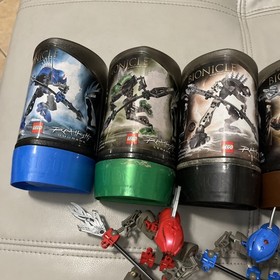 All 6 Lego Bionicle RAHKSHI (8587 ~ 8592) 100% Canisters Instructions Kraata