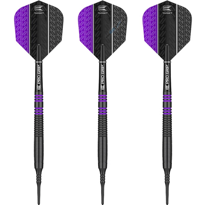TARGET SPORTS LTD Target Soft Darts Vapor8 Black Purple Softtip Darts Softdart 18 g Dartpfeile Set