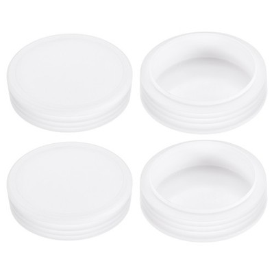 4Pcs Plastic Hole Plug 2 15/16''(74mm) Round Tubing End Cap Fit 70-72.6mm White
