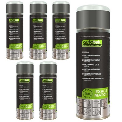 Autotek Mazda Metropolitan Grey schnelltrocknender Aerosol-Sprühlack 300 ml x6