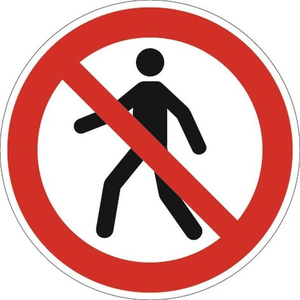 Verbotszeichen Asr A1.3/DIN En Iso 7010 FußGäNger Verboten Ku.-image
