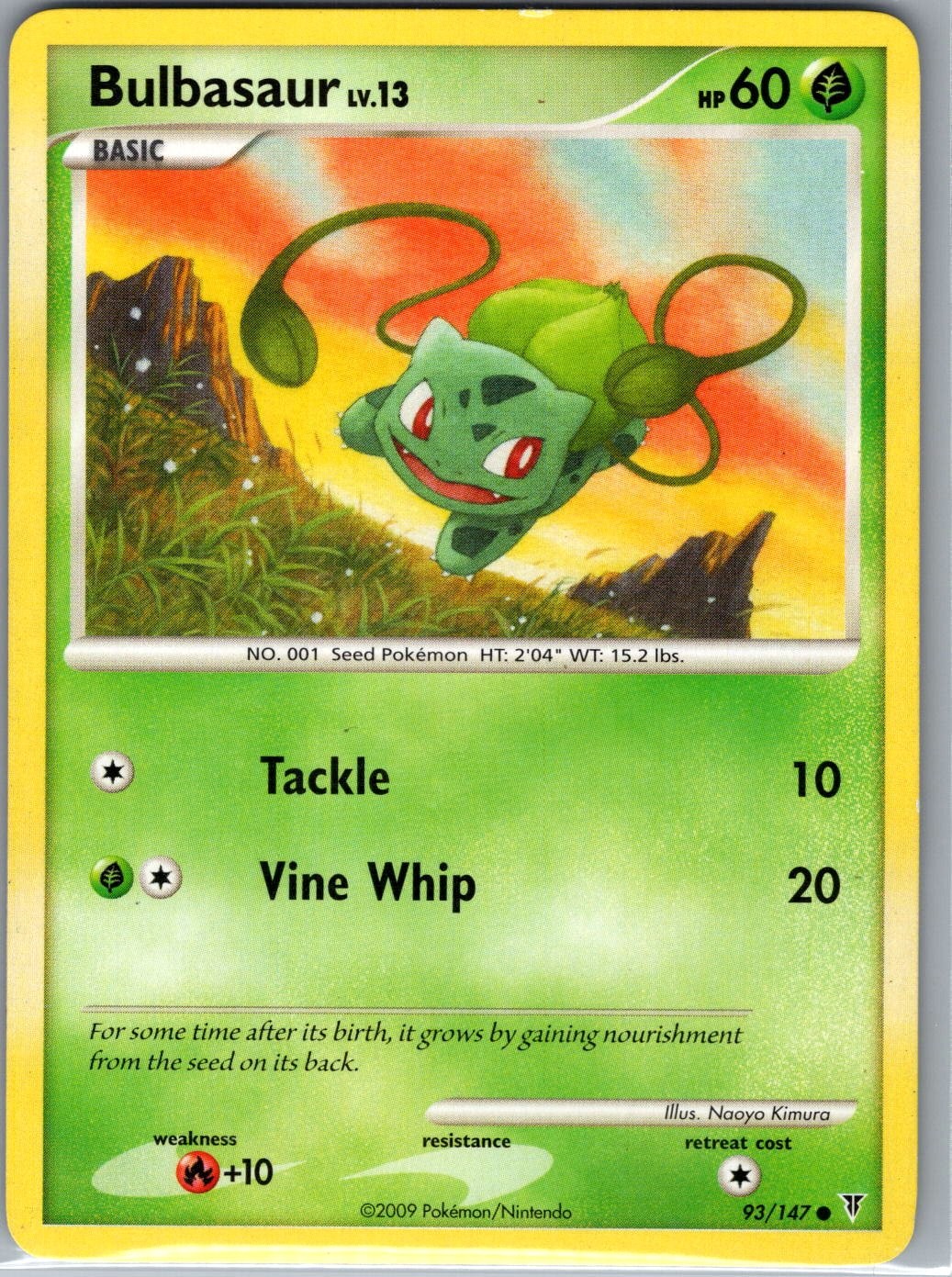 Bulbasaur 93/147 Non Holo Supreme Victors - Pokemon Card - LP