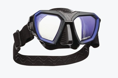 D-Mask Scuba Diving Mask, Blue/Black, Medium
